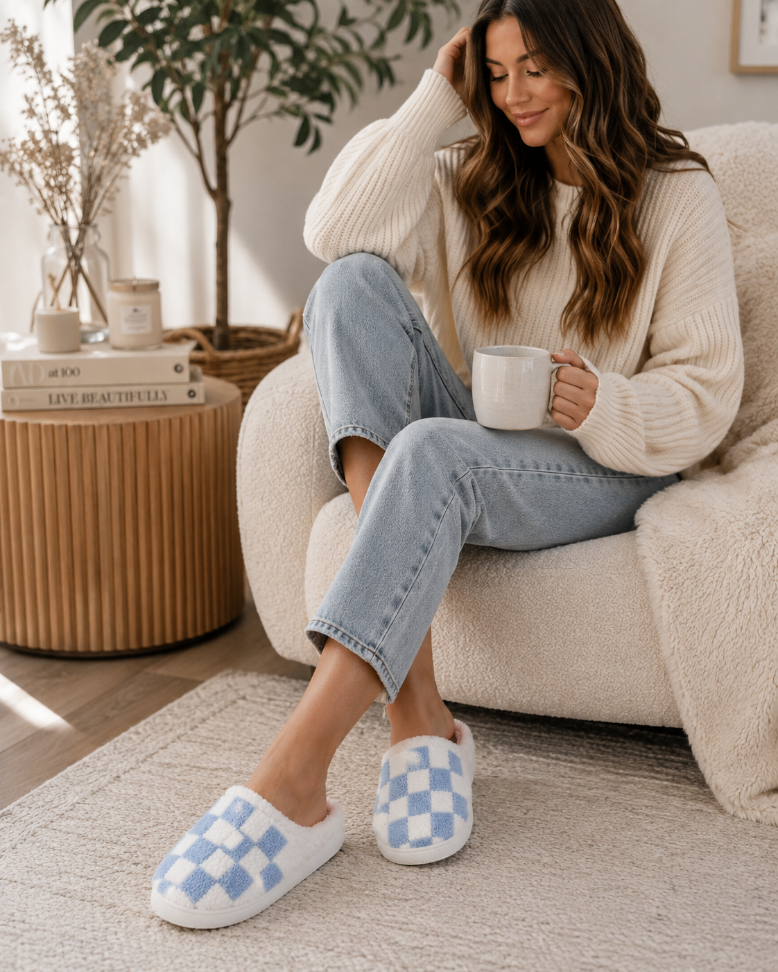 PREORDER: Checkered Cozy Slippers 8.17.26