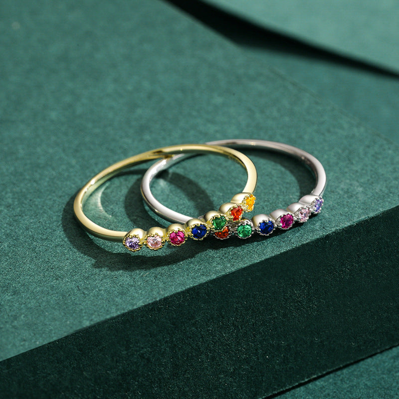 Preorder: Rainbow Stone Stacker Rings