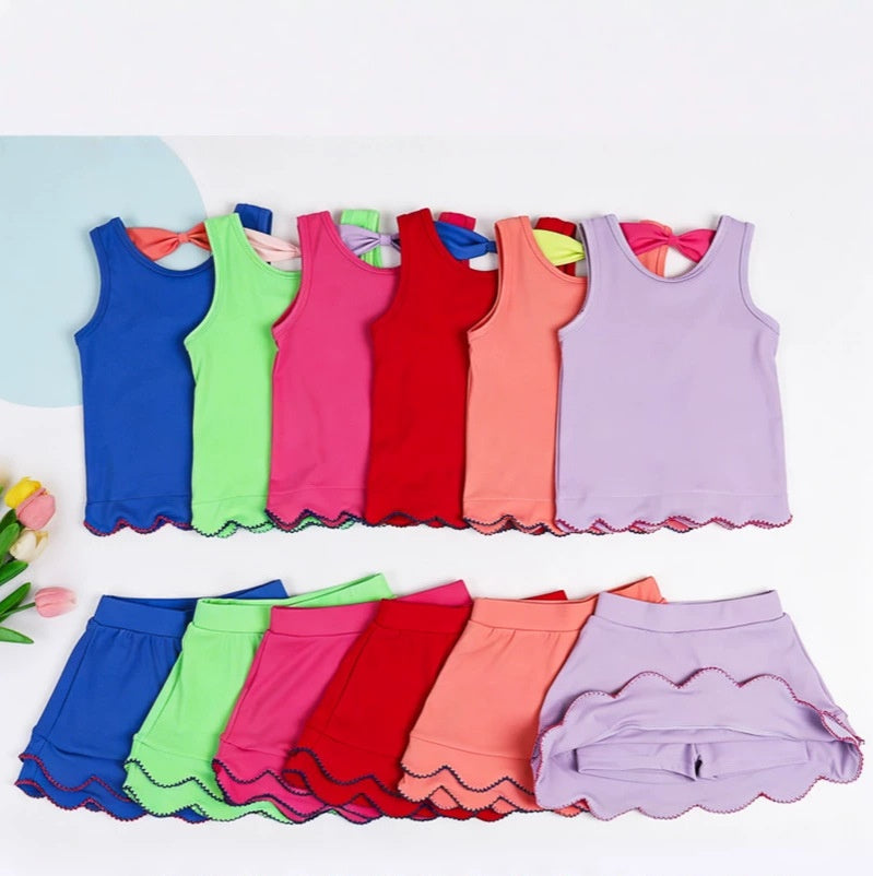 Girls Scallop Edge Activewear Set