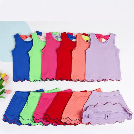 Girls Scallop Edge Activewear Set