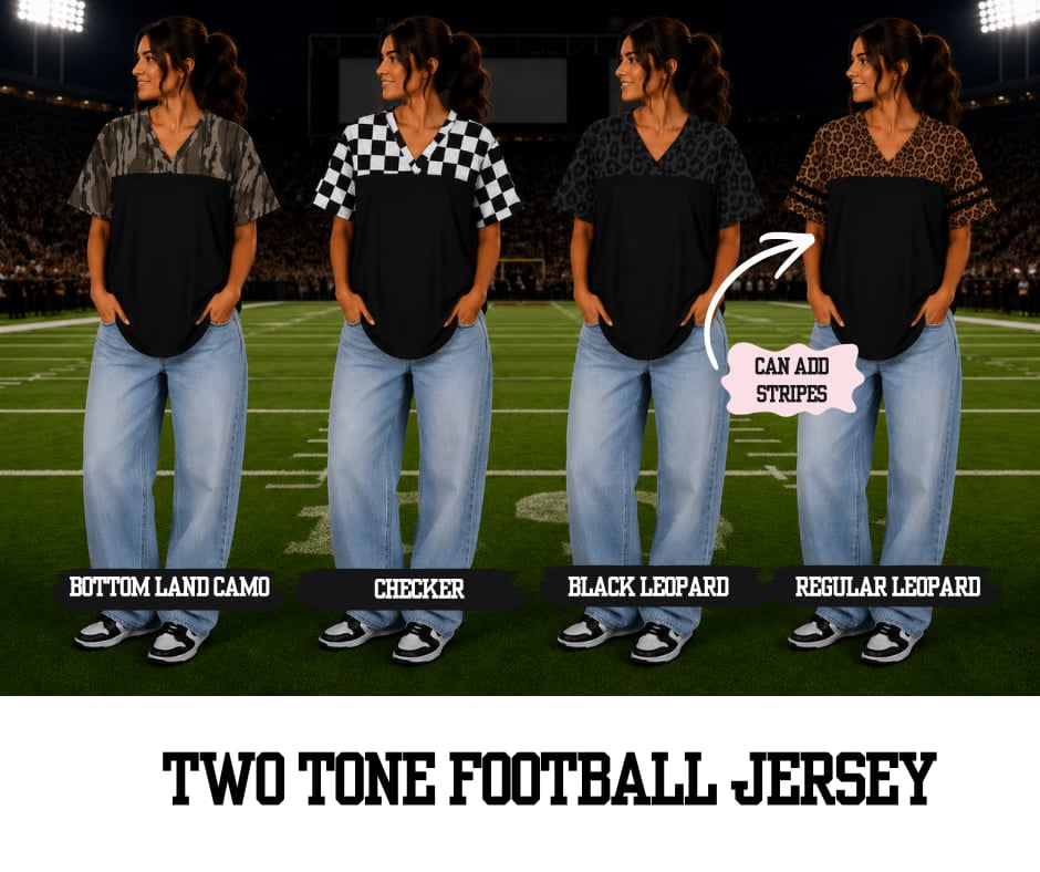PREORDER: Custom Football Jersey (Front Text) 7.20.26