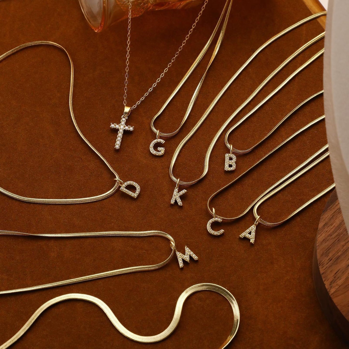 Golden Grace Layered Initial Necklace
