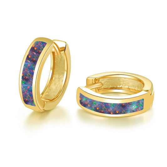 *Opal Huggie Hoops*
