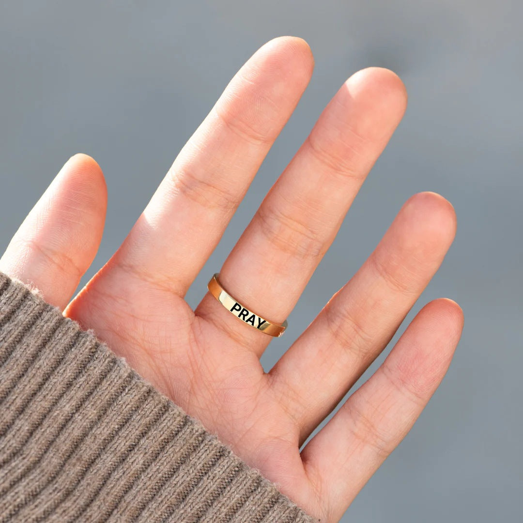 Sterling Cross Ring GOLD