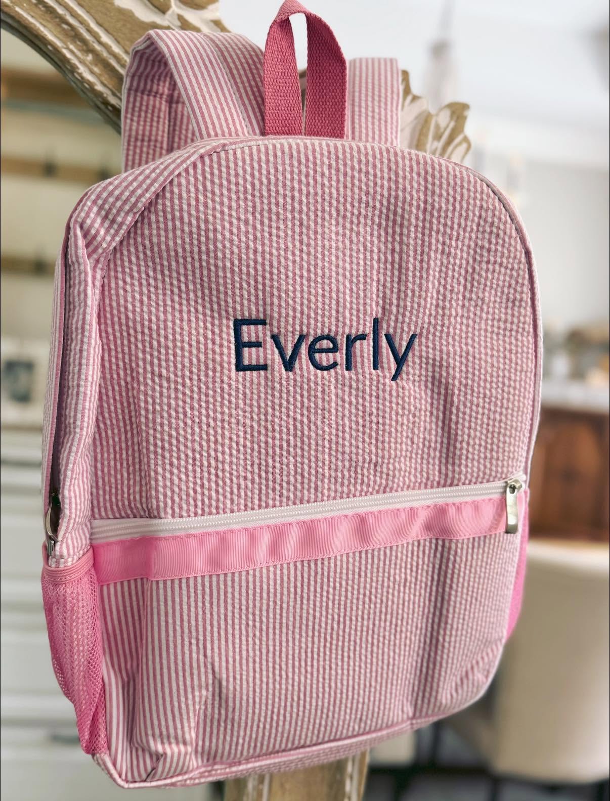 PREORDER: Custom Seersucker Backpack RERUN 7.13.26