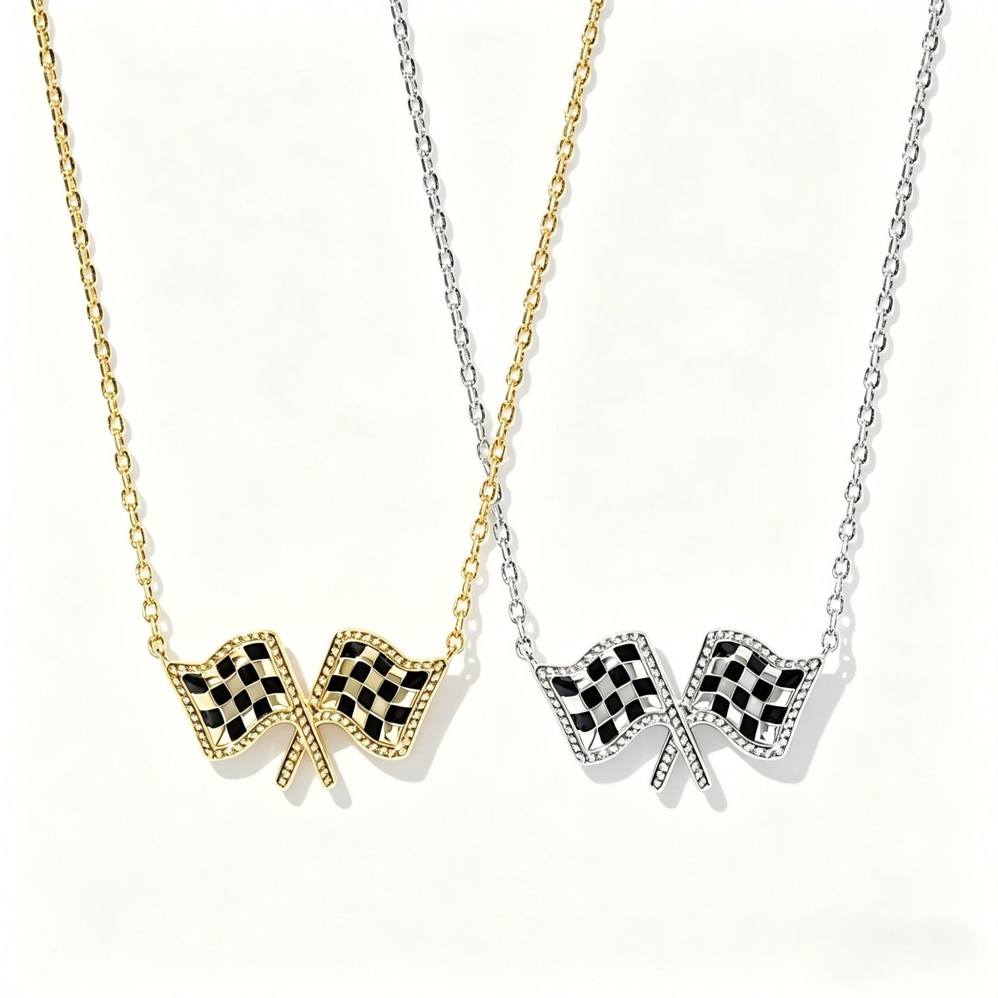 Checkered Flag Necklace