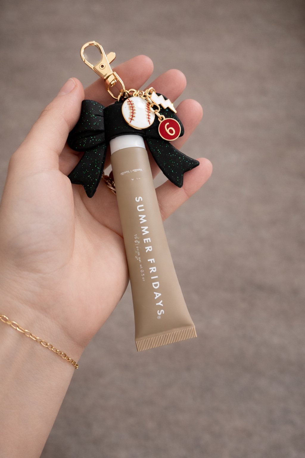 PREORDER:Keychain Lip Balm Bow Topper ONLY 3.2.26 osym