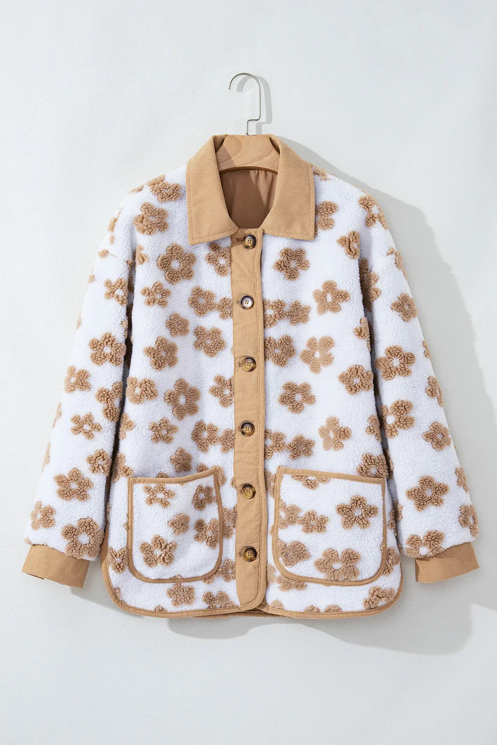 Fall Floral Sherpa Jacket