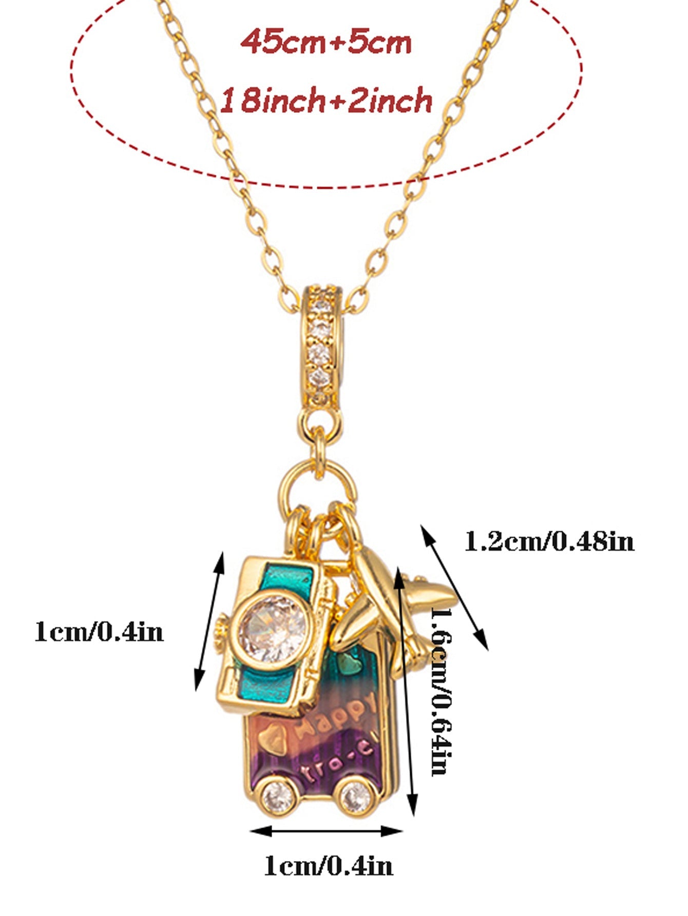 Wanderlust Travel Charm Necklace