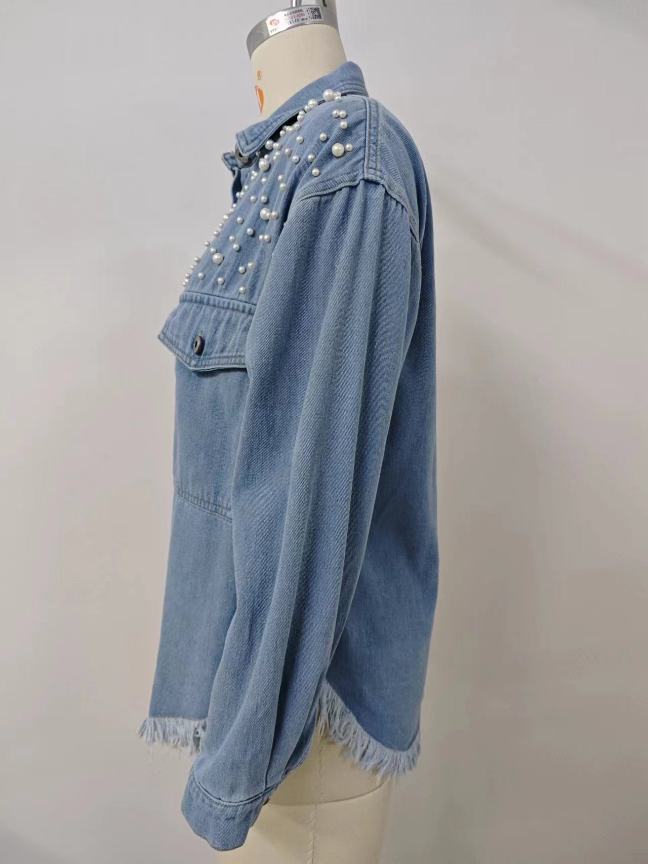 Pearl Perfection Denim Shacket