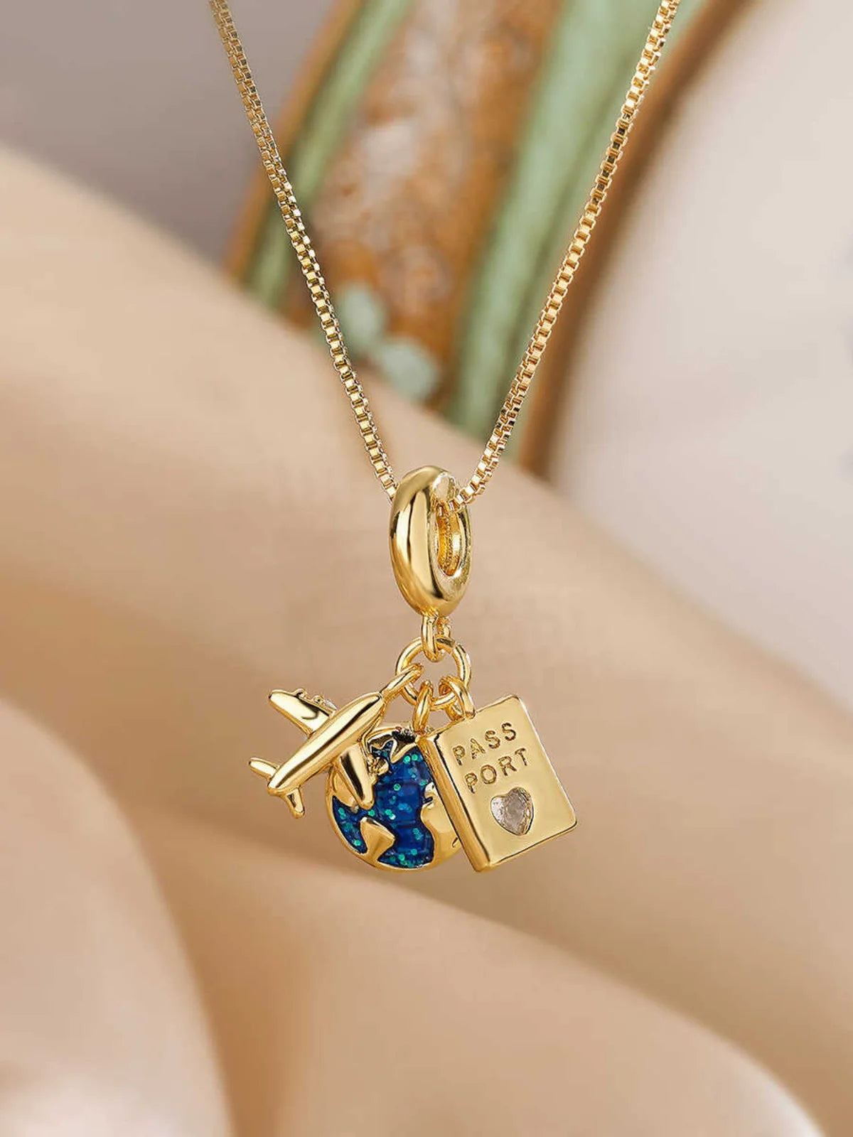 Wanderlust Travel Charm Necklace