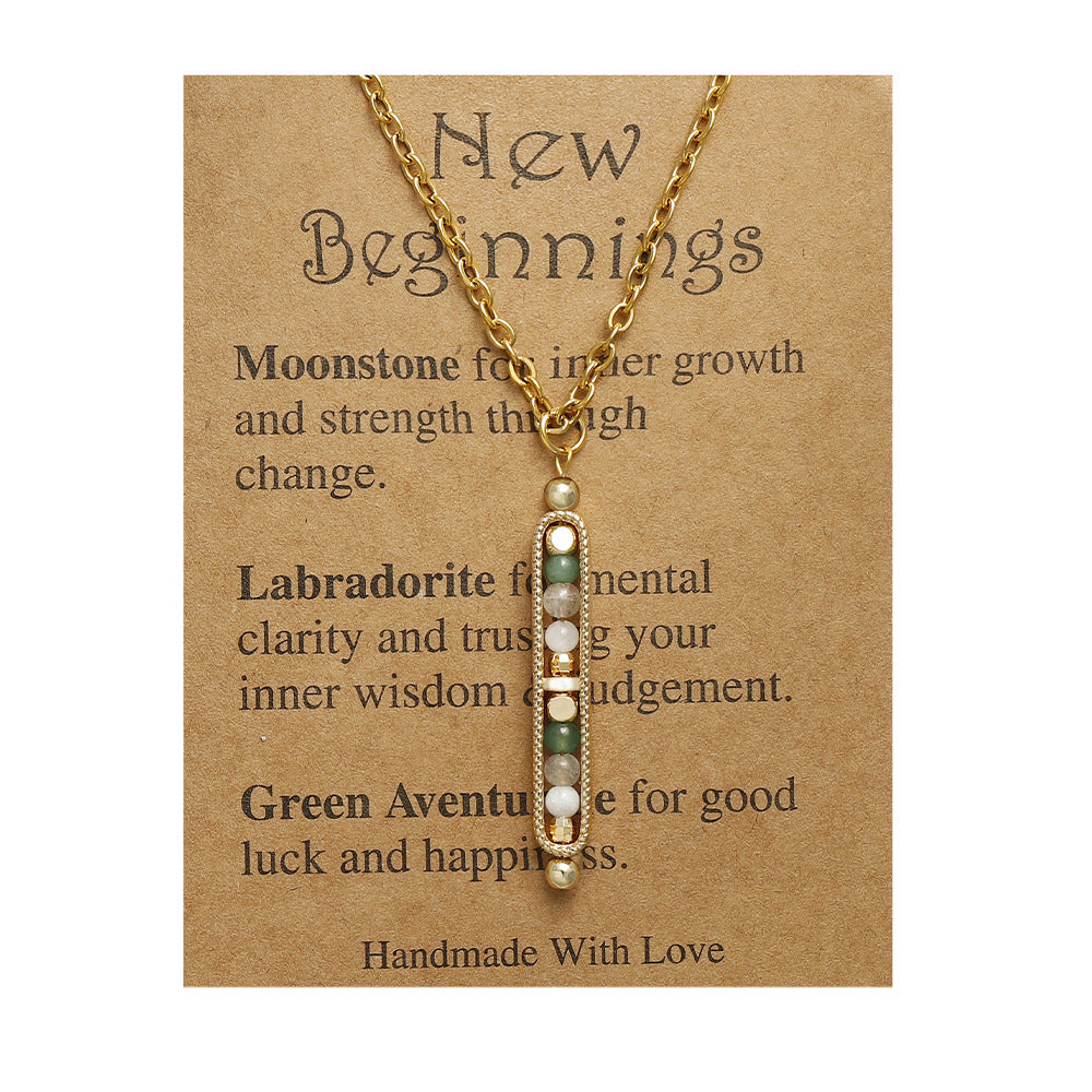 RTS: Natural Stone Healing Pendant Necklace