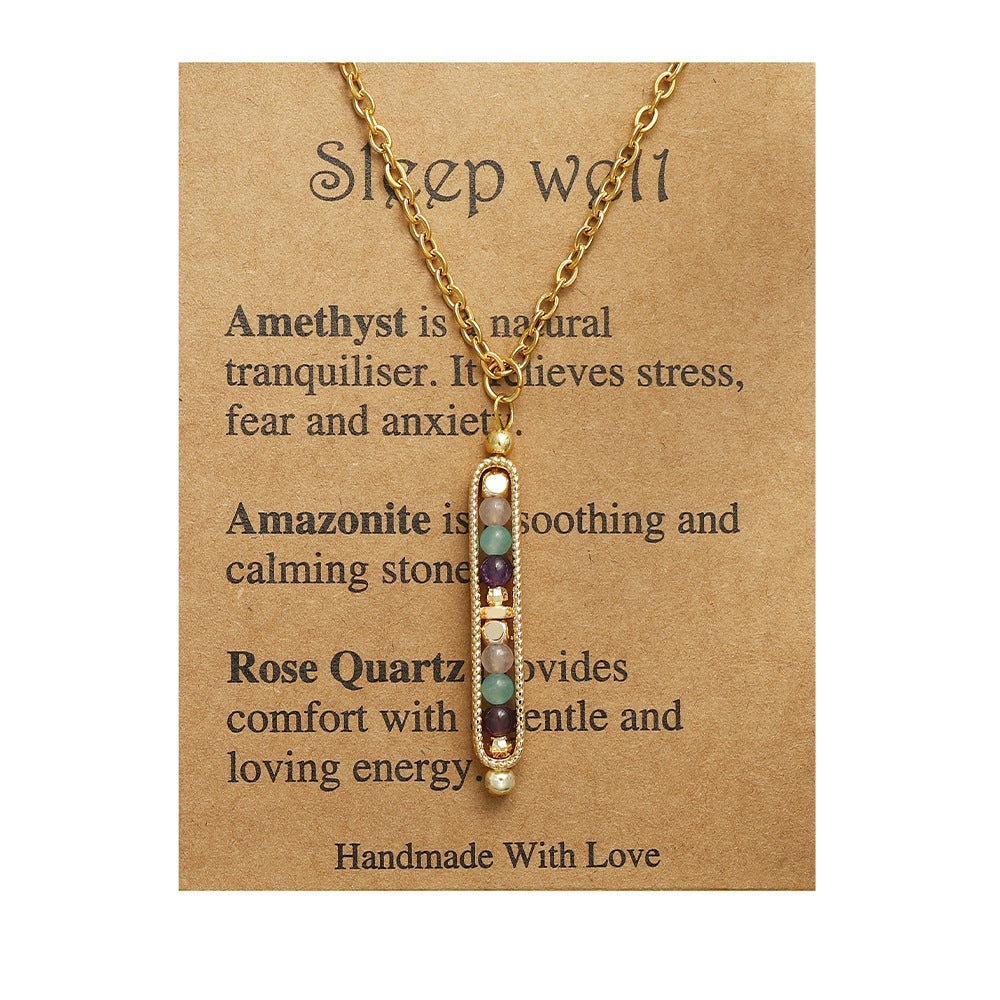 RTS: Natural Stone Healing Pendant Necklace
