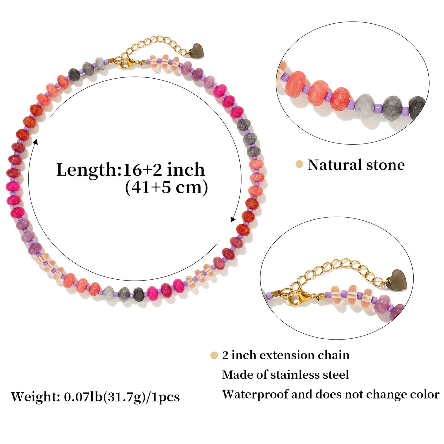 Preorder: Color Pop Beaded Trend Necklace