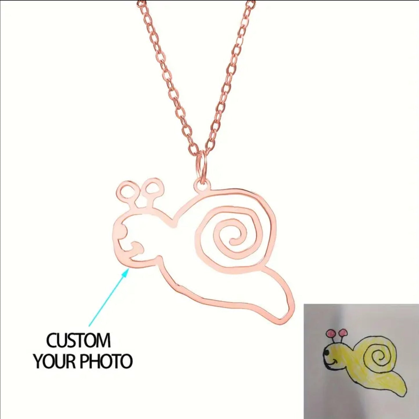 Preorder: Custom Photo Drawing and Handwriting Necklace