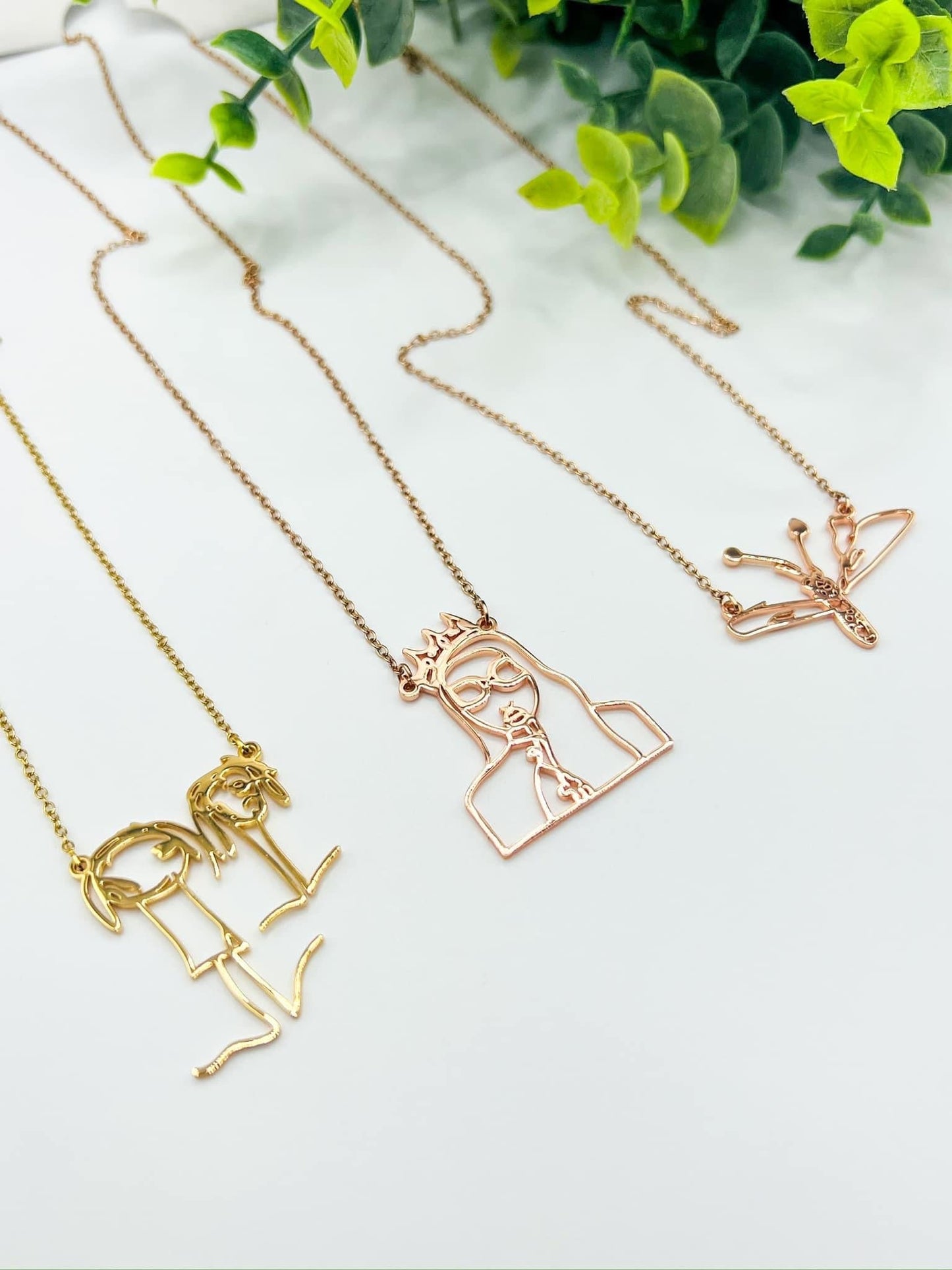 Preorder: Custom Photo Drawing and Handwriting Necklace