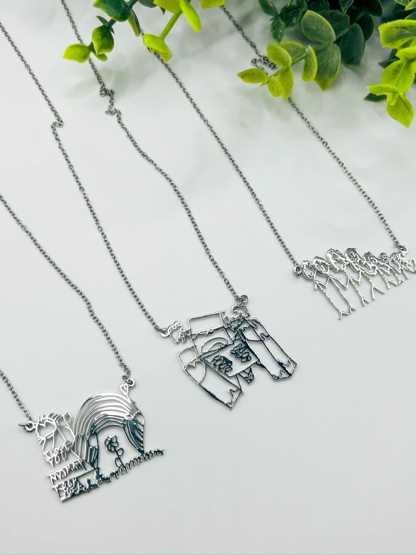 Preorder: Custom Photo Drawing and Handwriting Necklace