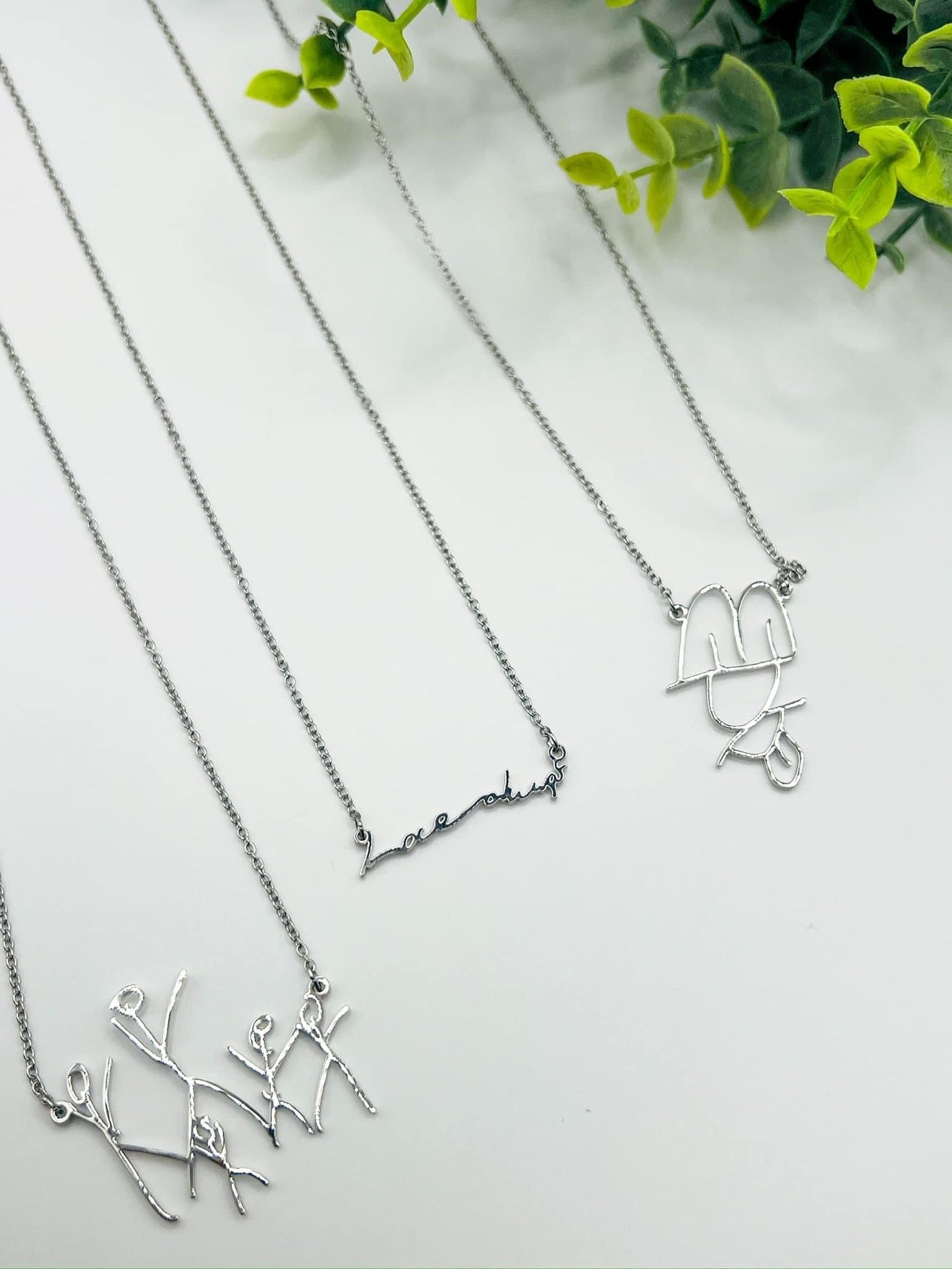 Preorder: Custom Photo Drawing and Handwriting Necklace