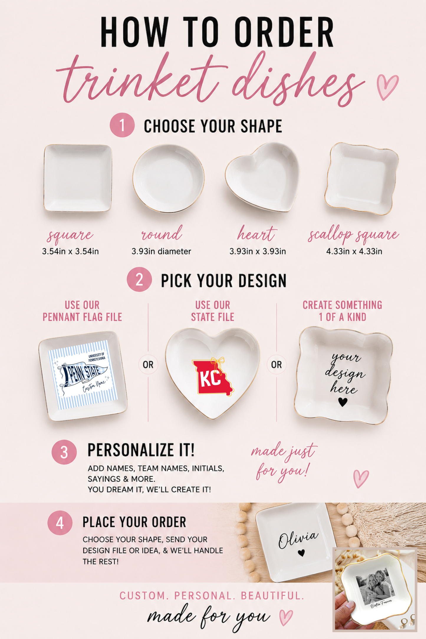 PREORDER: Cherished Moments Photo Trinket Dish (Completely Custom)  7.13.26 osym