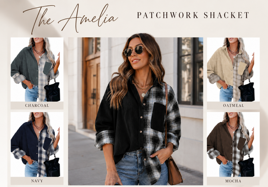 PREORDER: The Amelia Patchwork Shacket 7.27.26