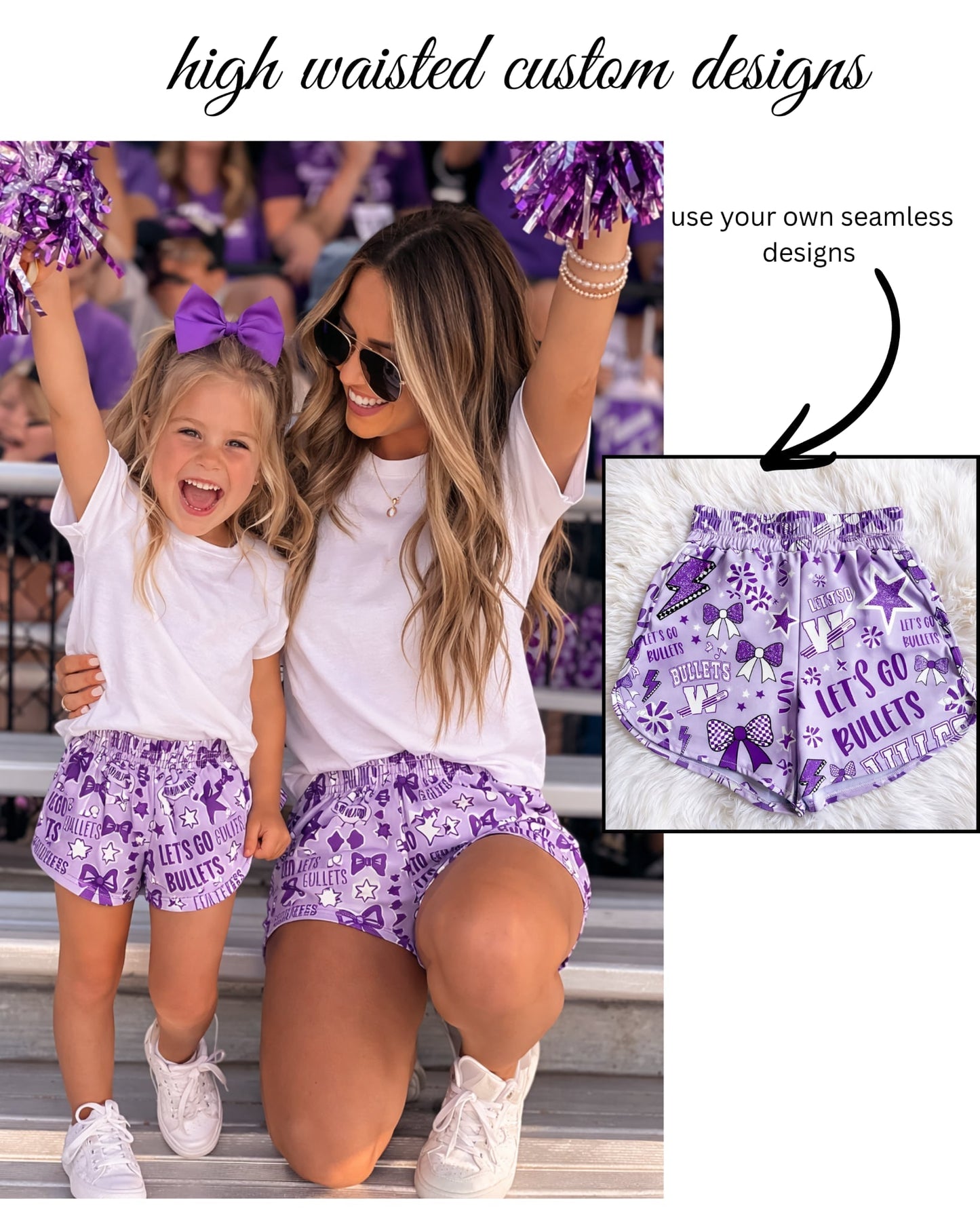 PREORDER: Custom High Waisted Shorts (Kids + Adults) lambert order 6.29.26