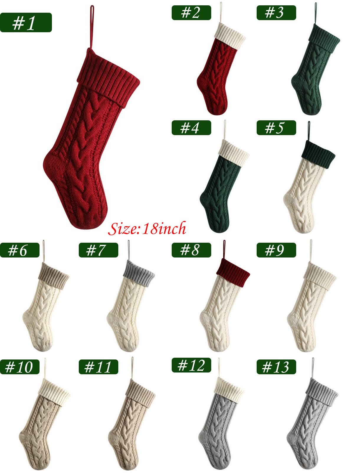 Personalized Cozy Knit Matching Stockings