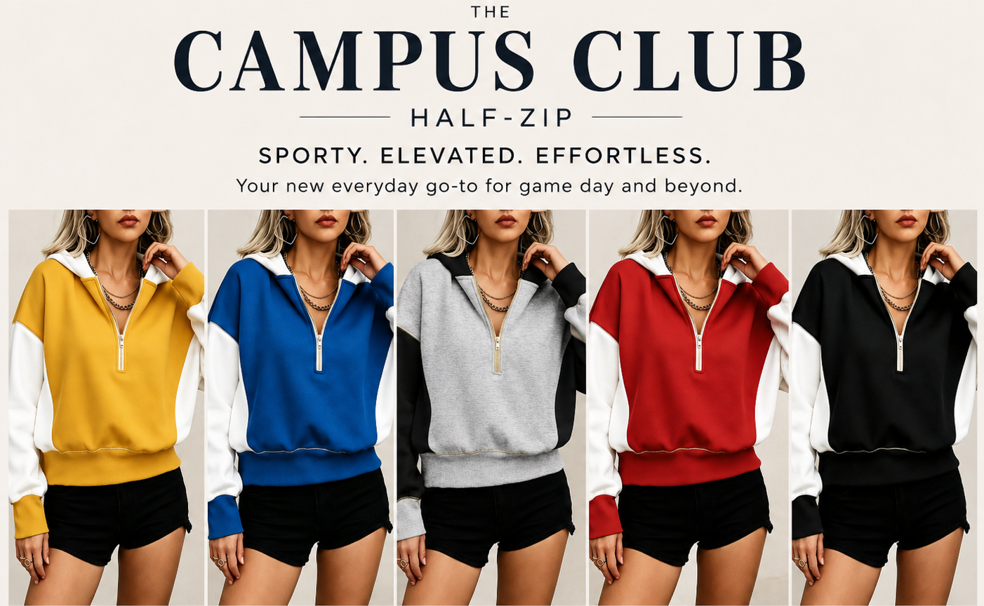 PREORDER: The Campus Club Half-Zip 8.24.26