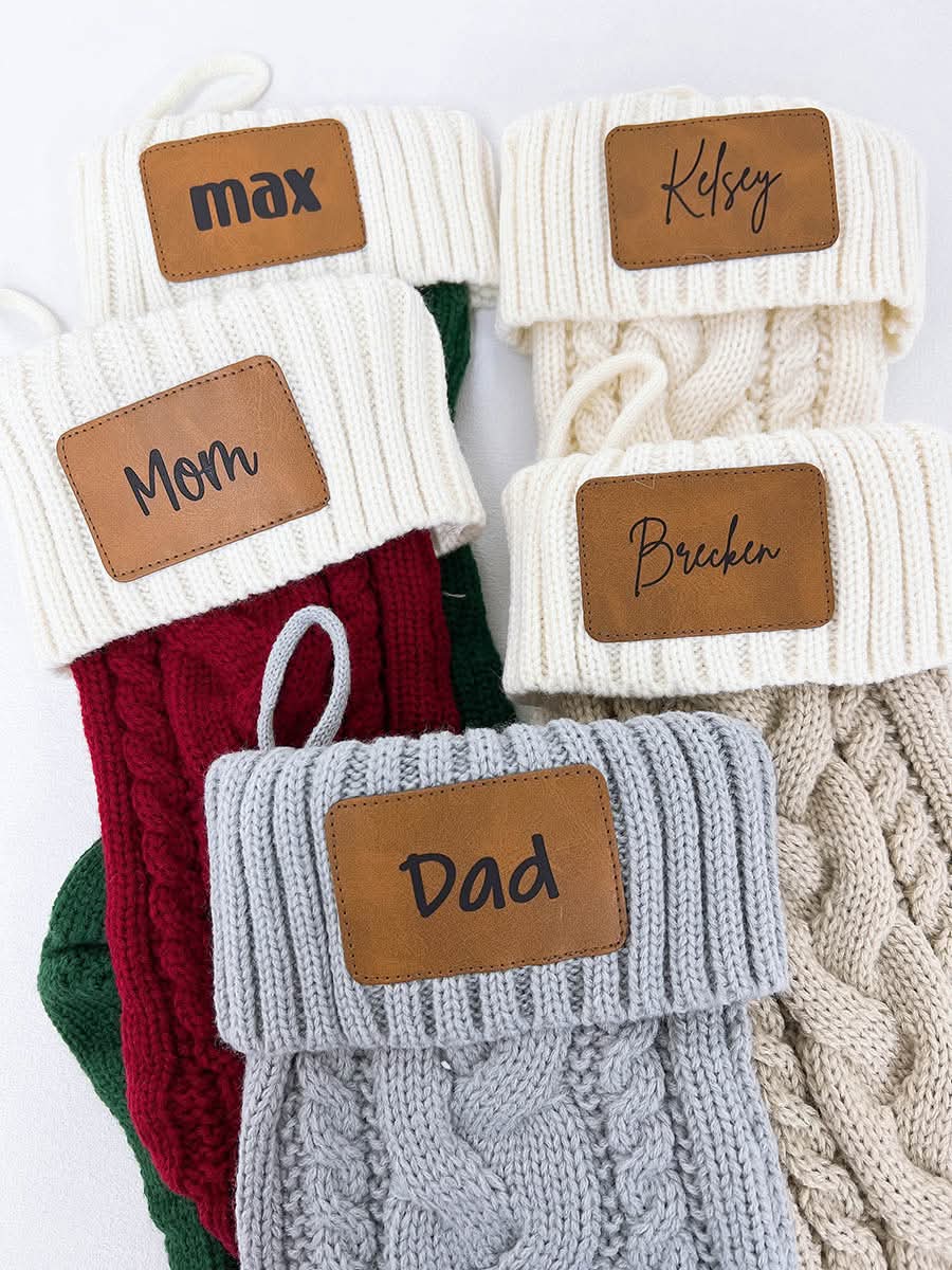 Personalized Cozy Knit Matching Stockings