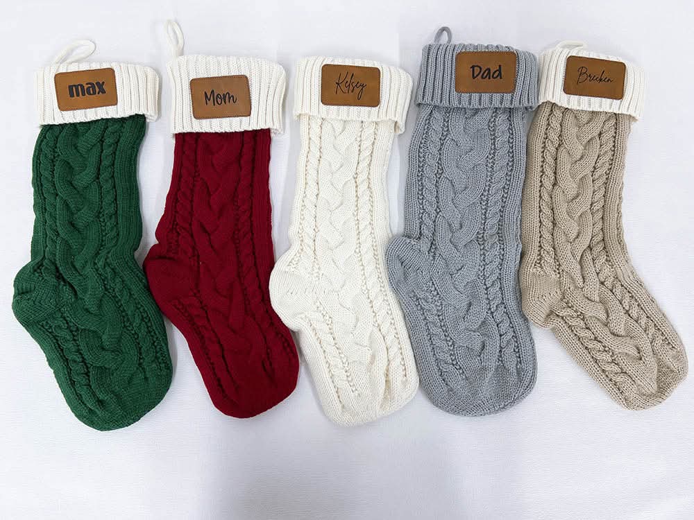 Personalized Cozy Knit Matching Stockings
