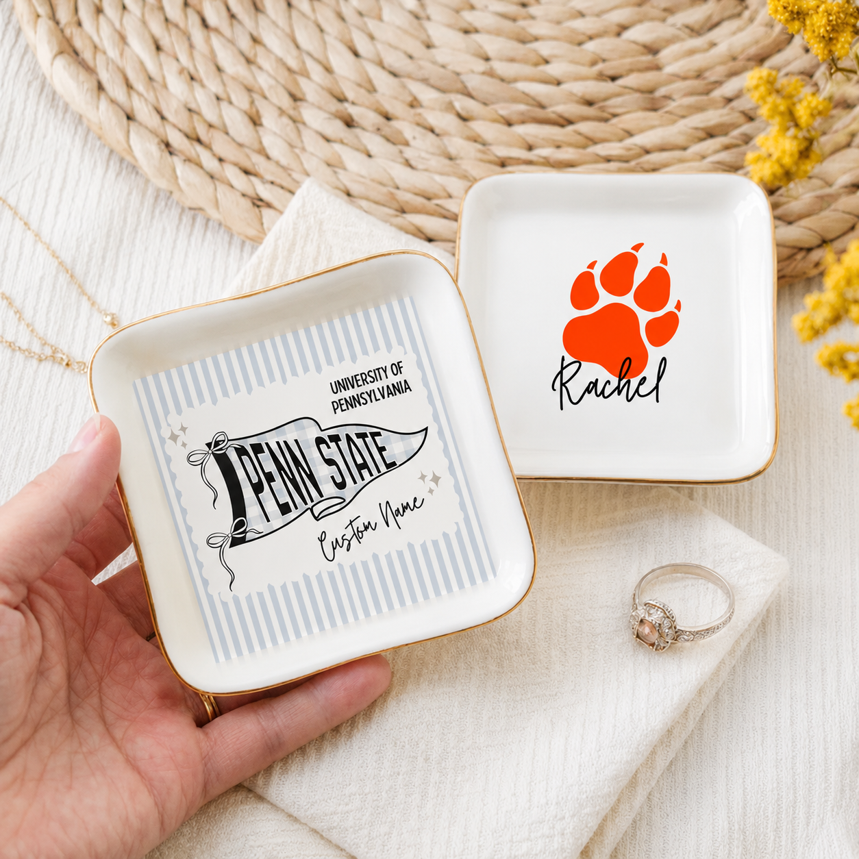 PREORDER: Cherished Moments Photo Trinket Dish (Pennant Flag Design) 7.6.26